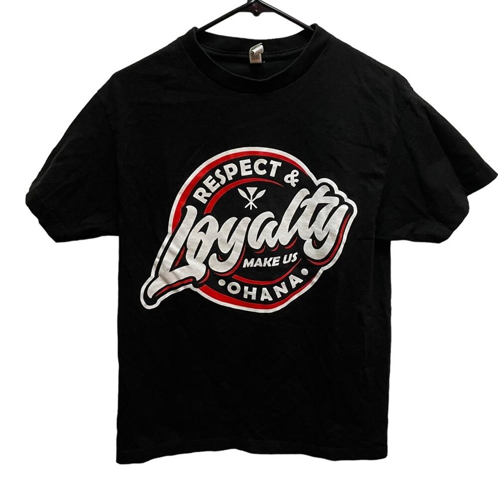 Respect and Loyalty Make Us Ohana Black Tshirt Medium